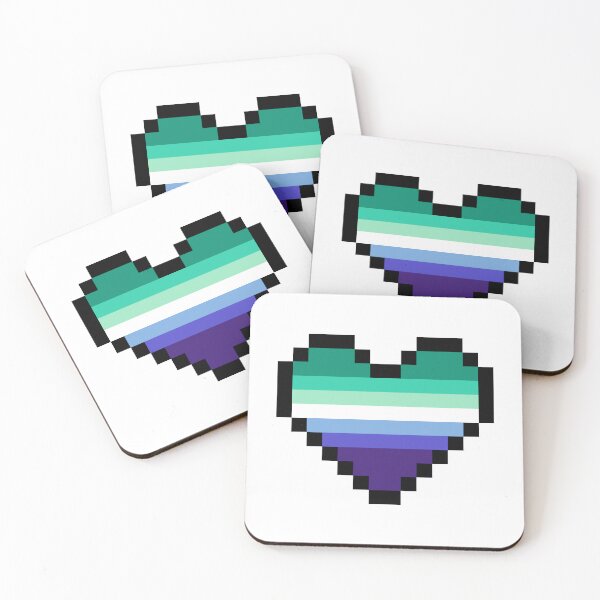 Item preview, Heart flag from Gay community pixel art white background designed and sold by Axel-Speed.