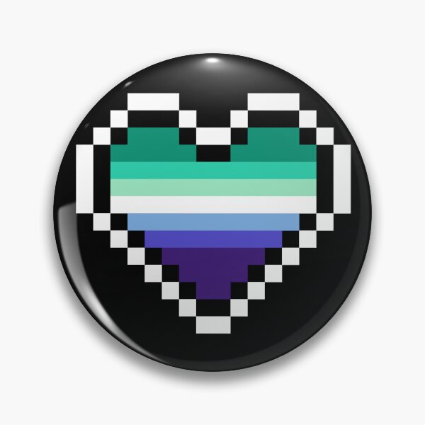 Item preview, Heart flag from Gay community pixel art black background designed and sold by Axel-Speed.