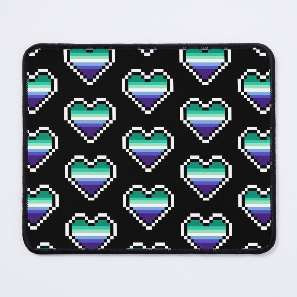 Item preview, Heart flag from Gay community pixel art black background designed and sold by Axel-Speed.