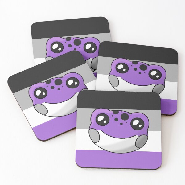 Item preview, Asexual Pride Flag Frog designed and sold by JuiceBoxFrogs.