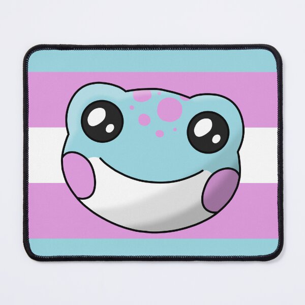 Item preview, Trans Pride Flag Frog (Blue) designed and sold by JuiceBoxFrogs.