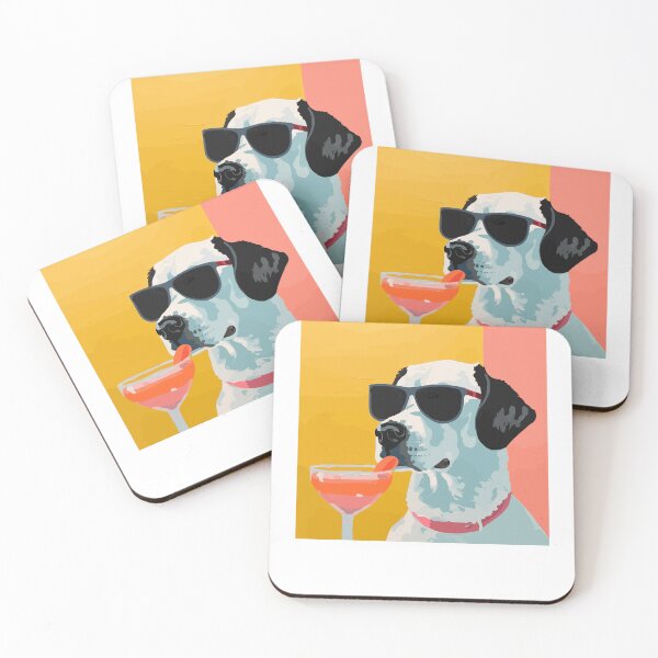 Item preview, Cool cocktail dog wearing sunglasses - slurp designed and sold by Straya75.