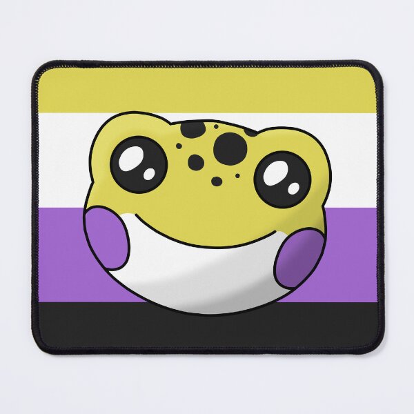 Item preview, Non-Binary Pride Flag Frog designed and sold by JuiceBoxFrogs.