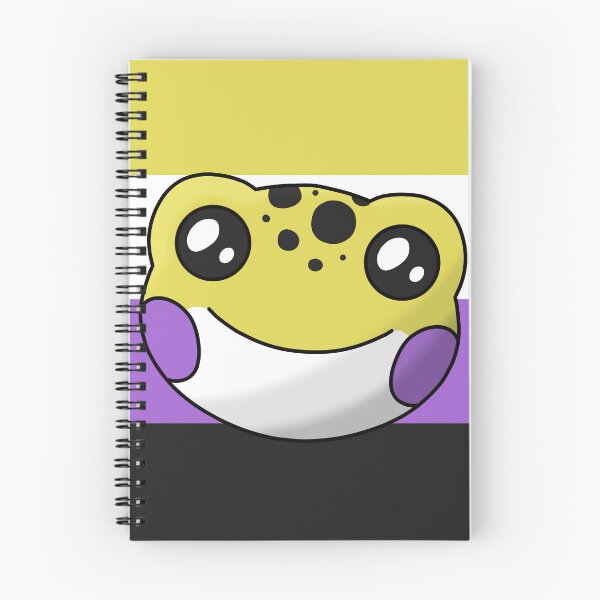 Item preview, Non-Binary Pride Flag Frog designed and sold by JuiceBoxFrogs.