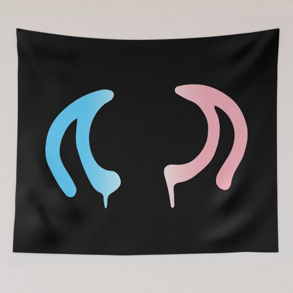 Item preview, lowlife devil horns (transgender pride) designed and sold by sarascoprox.