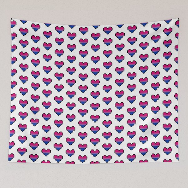 Item preview, Heart flag from Bisexual community pixel art white background designed and sold by Axel-Speed.