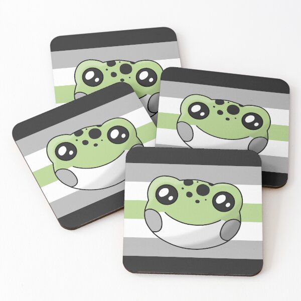 Item preview, Agender Pride Flag Frog designed and sold by JuiceBoxFrogs.