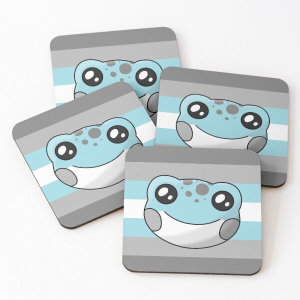 Item preview, Demiboy Pride Flag Frog designed and sold by JuiceBoxFrogs.