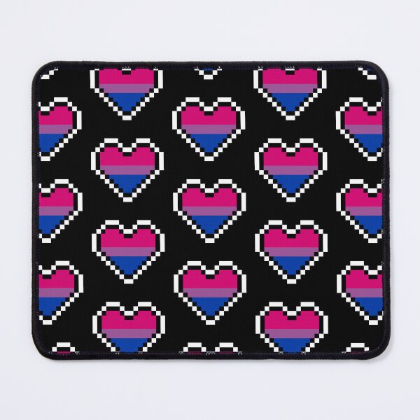 Item preview, Heart flag from Bisexual community pixel art black background designed and sold by Axel-Speed.