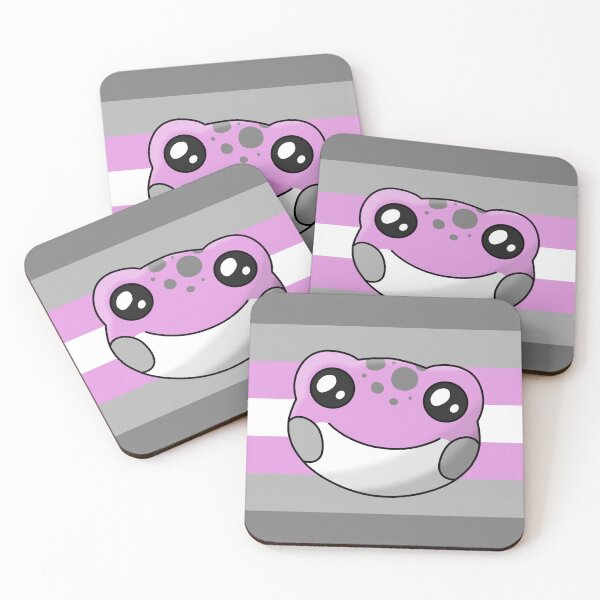 Item preview, Demigirl Pride Flag Frog designed and sold by JuiceBoxFrogs.