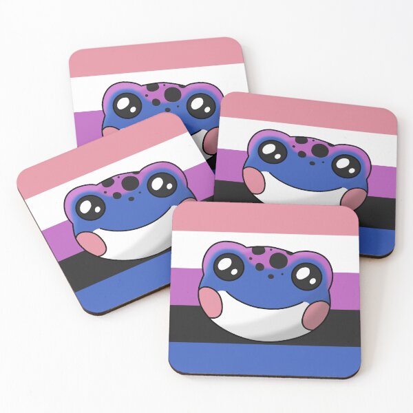 Item preview, Genderfluid Pride Flag Frog designed and sold by JuiceBoxFrogs.