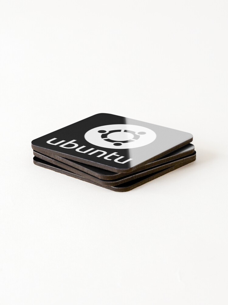 Thumbnail 4 of 5, Coasters (Set of 4), Dark Ubuntu Linux designed and sold by Keycapkk.
