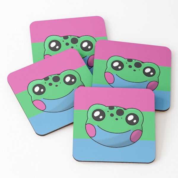 Item preview, Polysexual Pride Flag Frog designed and sold by JuiceBoxFrogs.