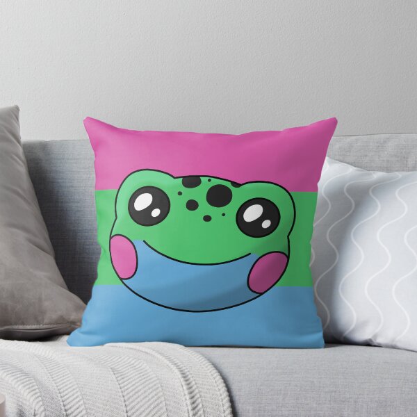 Item preview, Polysexual Pride Flag Frog designed and sold by JuiceBoxFrogs.