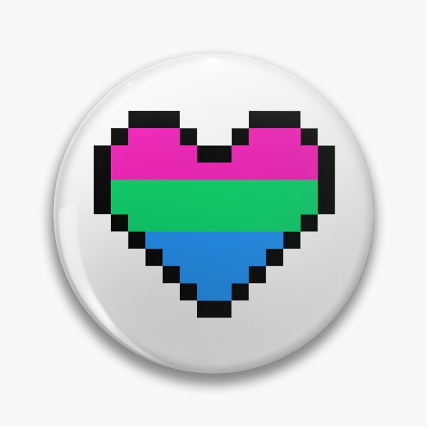 Item preview, Heart flag from Polysexual community pixel art white background designed and sold by Axel-Speed.