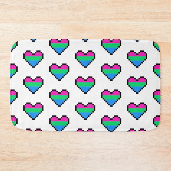 Item preview, Heart flag from Polysexual community pixel art white background designed and sold by Axel-Speed.