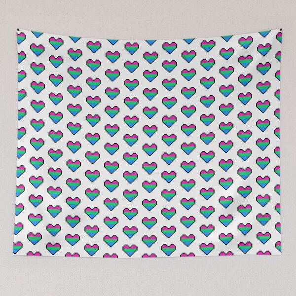 Item preview, Heart flag from Polysexual community pixel art white background designed and sold by Axel-Speed.