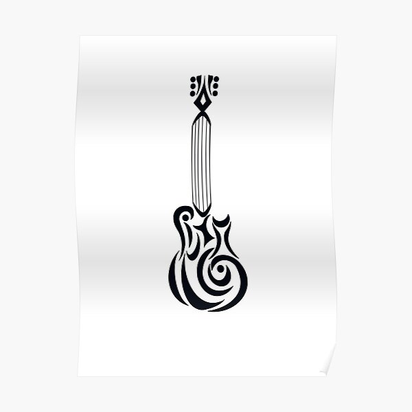 Tribal Guitar tattoo