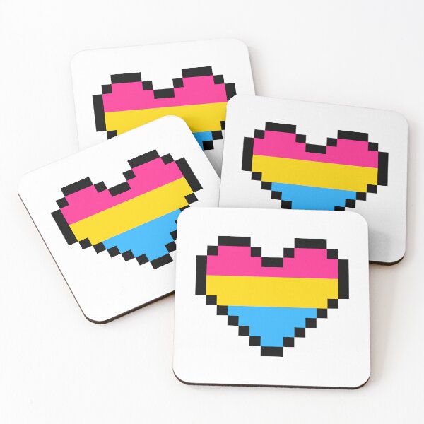 Item preview, Heart flag from Pansexual community pixel art white background designed and sold by Axel-Speed.