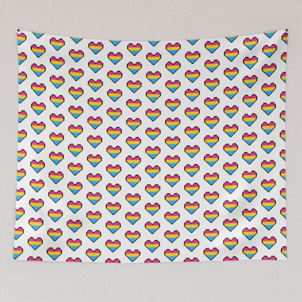 Item preview, Heart flag from Pansexual community pixel art white background designed and sold by Axel-Speed.