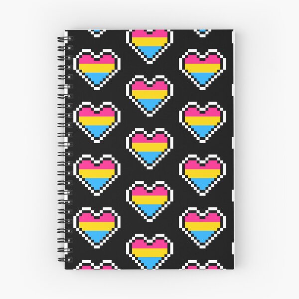 Item preview, Heart flag from Pansexual community pixel art black background designed and sold by Axel-Speed.
