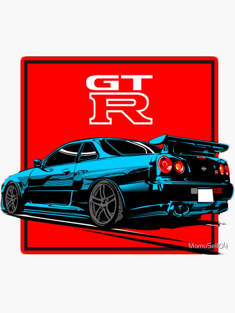 “Nissan Skyline GT-R R34” Sticker by MomuSell04 | Redbubble