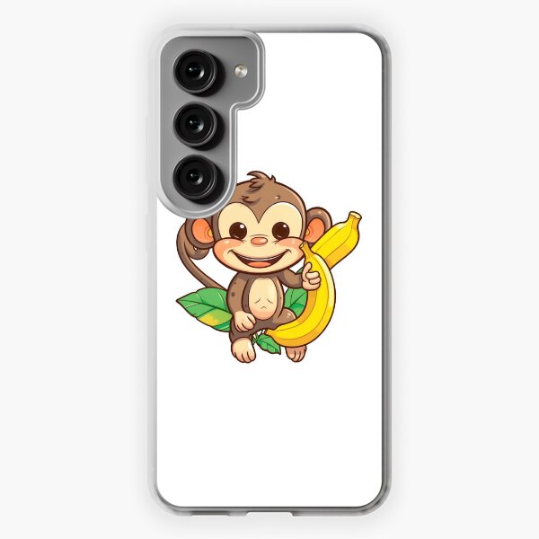 Cute Monkey With Gadget Cartoon