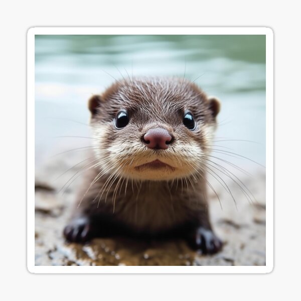 Artikel-Vorschau von Süßer Otter - Süße Tierbabys, designt und verkauft von baby-animal-art.