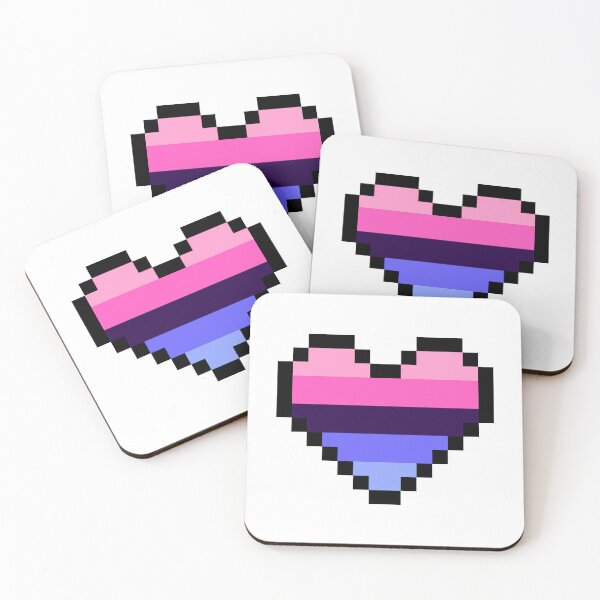 Item preview, Heart flag from Omnisexual community pixel art white background designed and sold by Axel-Speed.