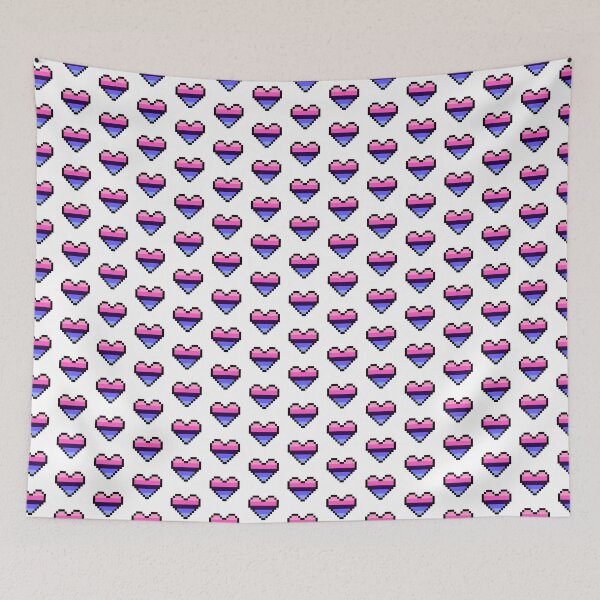 Item preview, Heart flag from Omnisexual community pixel art white background designed and sold by Axel-Speed.
