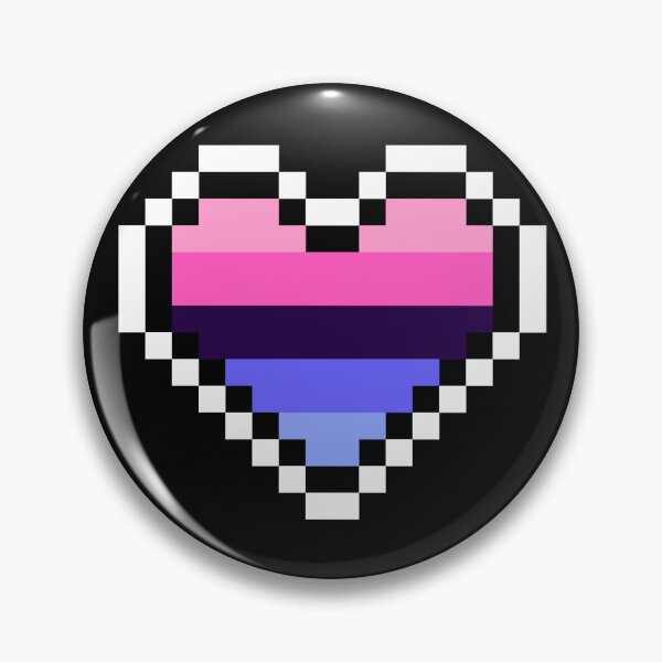 Item preview, Heart flag from Omnisexual community pixel art black background designed and sold by Axel-Speed.
