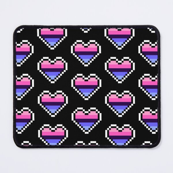Item preview, Heart flag from Omnisexual community pixel art black background designed and sold by Axel-Speed.
