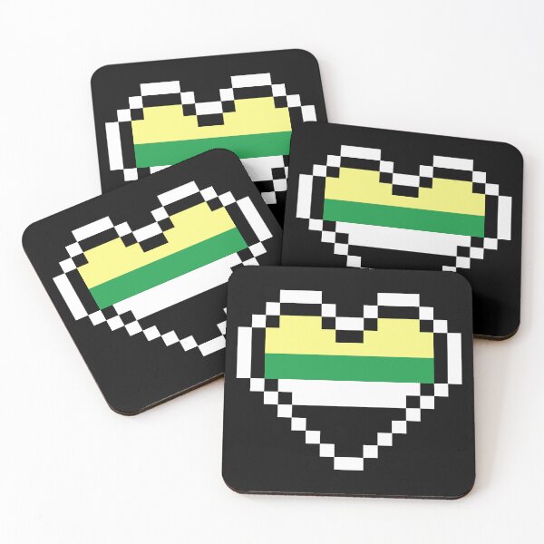 Item preview, Heart flag from Ceterosexual / Escoliosexual / Skoliosexual community pixel art black background designed and sold by Axel-Speed.