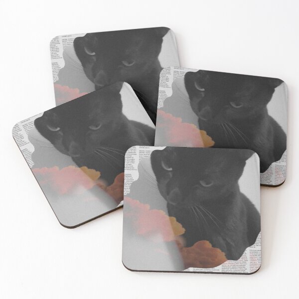 Item preview, cat, black cat, animals, pets, feline, kitty kittycat, cats, black cats, animal, pet, halloween cat, halloween cats, spooky cat, whiskers, kitties, cool, relaxed, cool cat designed and sold by Z Aoriginal Sticker  ⭐️⭐️⭐️⭐️⭐️.