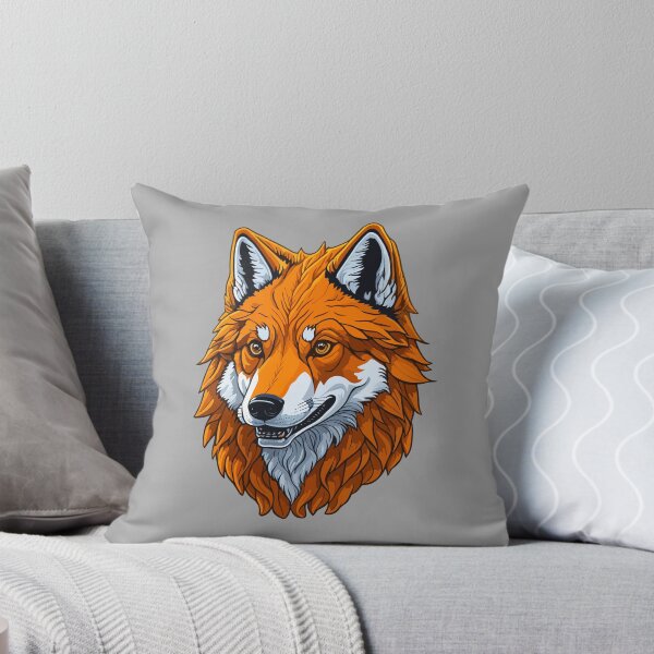 Aperçu de l'œuvre joli loup orange créée et vendue par KOKOTART.