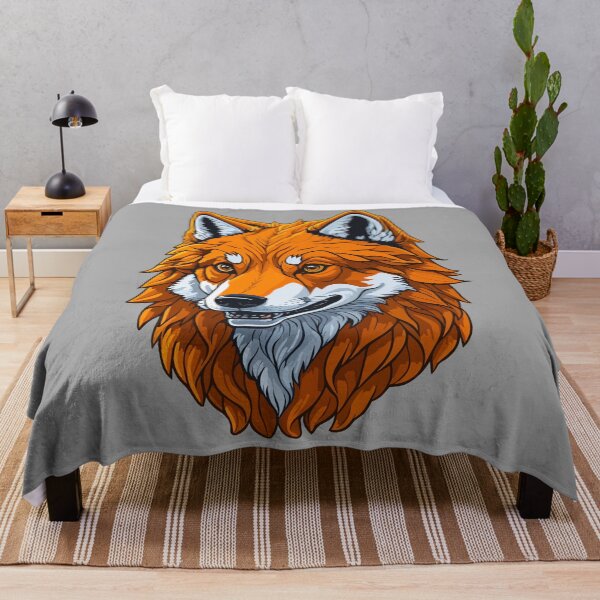 Aperçu de l'œuvre joli loup orange créée et vendue par KOKOTART.
