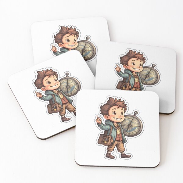 Item preview, A boy holding a compass designed and sold by GediaPrints.