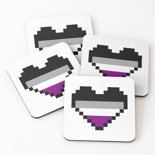Item preview, Heart flag from Asexual community pixel art white background designed and sold by Axel-Speed.