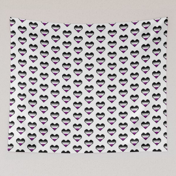 Item preview, Heart flag from Asexual community pixel art white background designed and sold by Axel-Speed.