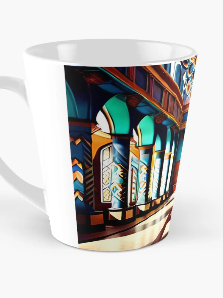 Thumbnail 3 of 4, Coffee Mug, Colorful Moroccan Riad designed and sold by CodeSensei.