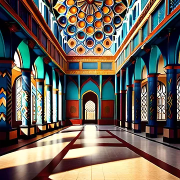 Artwork thumbnail, Colorful Moroccan Riad by CodeSensei