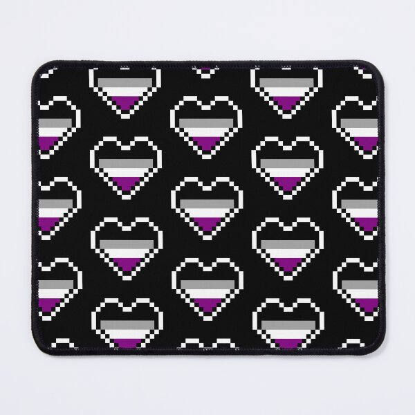 Item preview, Heart flag from Asexual community pixel art black background designed and sold by Axel-Speed.