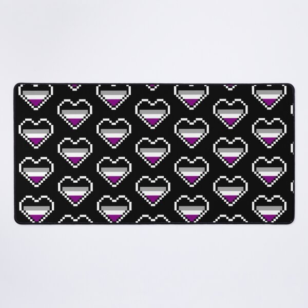 Item preview, Heart flag from Asexual community pixel art black background designed and sold by Axel-Speed.