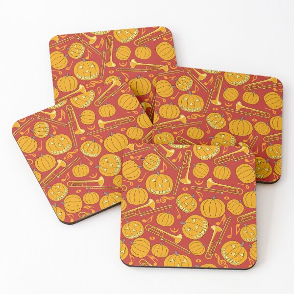 Item preview, Pumpkin Trombone Music Notes Red designed and sold by BartholGraphics.