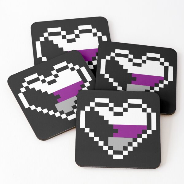 Item preview, Heart flag from Demisexual community pixel art black background designed and sold by Axel-Speed.