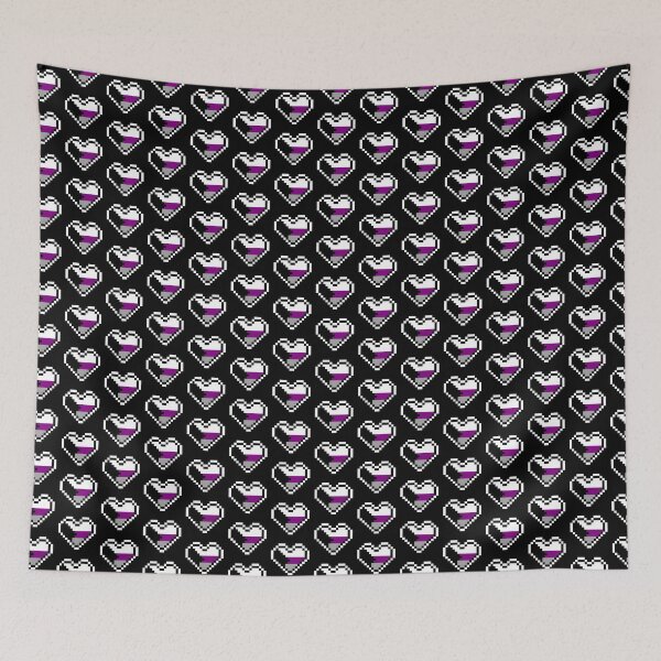 Item preview, Heart flag from Demisexual community pixel art black background designed and sold by Axel-Speed.