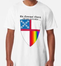 Episcopal Church Schild mit Regenbogen-Stolz 2 Longshirt