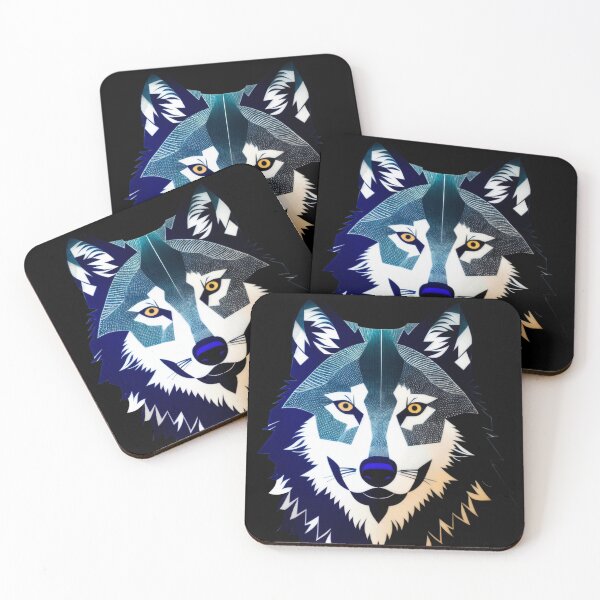 Item preview, wolf in geometric style designed and sold by arkayle.