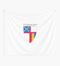 Episcopal Church Schild mit Regenbogen-Stolz 2 Wandbehang
