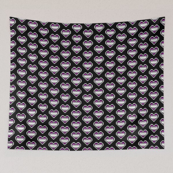 Item preview, Heart flag from Grisexual / Graysexual community pixel art black background designed and sold by Axel-Speed.